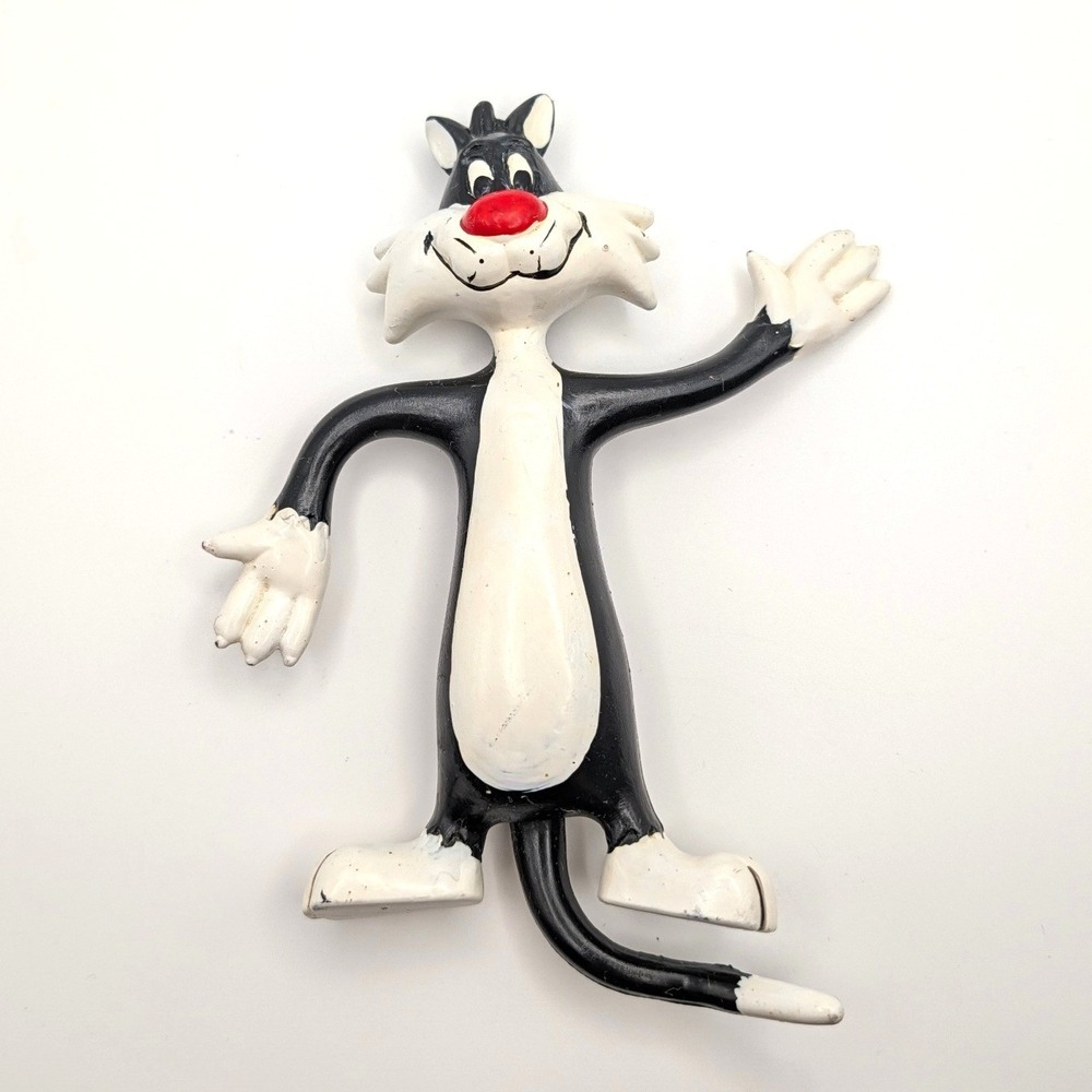 Warner Bros Sylvester the Cat Vintage 1988 Bendable Figure Looney Tunes Toy